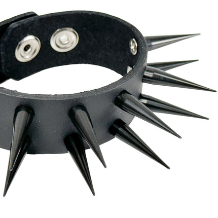 BC209TALL  2 ROW PIN SPIKE BRACELET