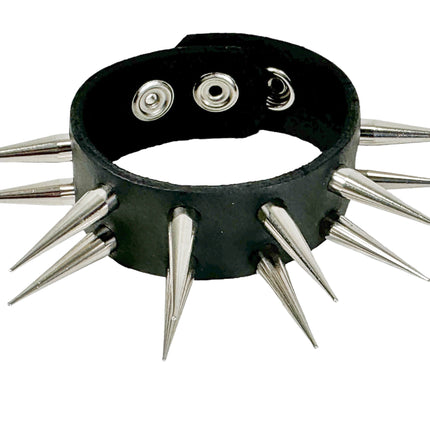 BC209TALL  2 ROW PIN SPIKE BRACELET