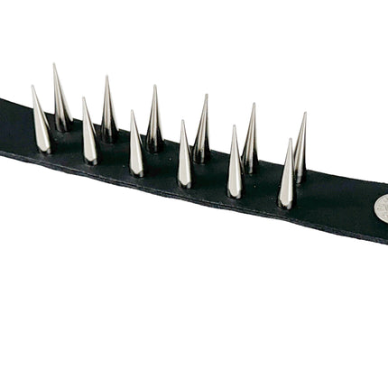 BC209TALL  2 ROW PIN SPIKE BRACELET