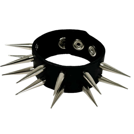 BC209TALL  2 ROW PIN SPIKE BRACELET