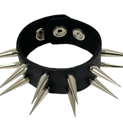 BC209TALL  2 ROW PIN SPIKE BRACELET