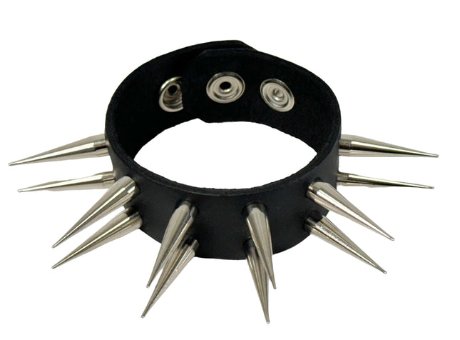 BC209TALL  2 ROW PIN SPIKE BRACELET