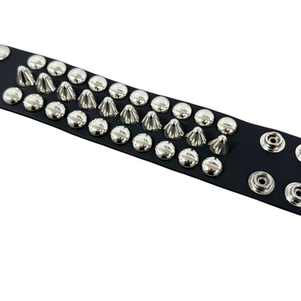 FB410 UK77 AND ROUND STUDDED CUFF BRACELET