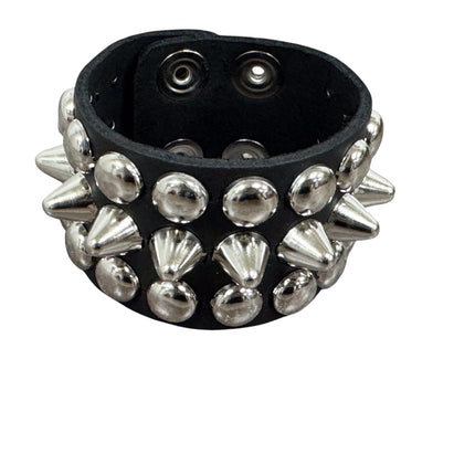 FB410 UK77 AND ROUND STUDDED CUFF BRACELET
