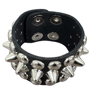 FB410 UK77 AND ROUND STUDDED CUFF BRACELET