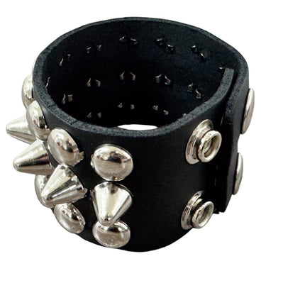 FB410 UK77 AND ROUND STUDDED CUFF BRACELET