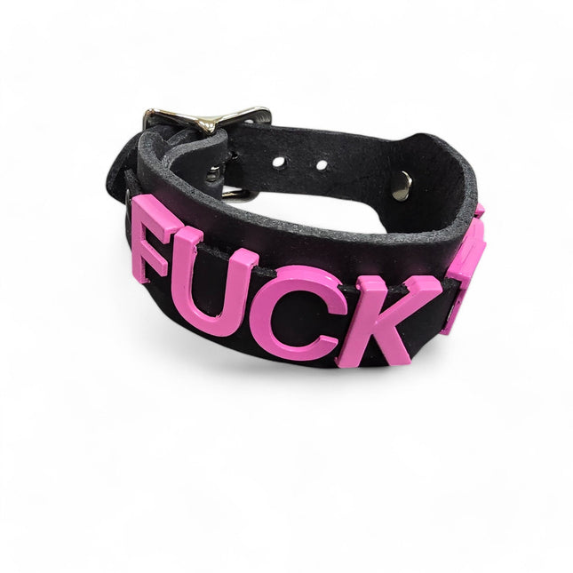 FB412-PS  PINK LETTER NAME BUCKLE BRACELET