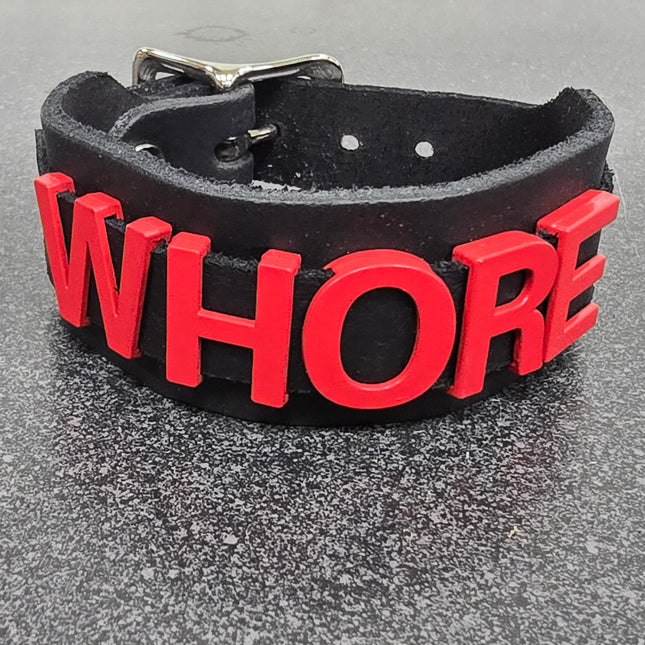 FB412-RS  RED LETTER NAME BUCKLE BRACELET