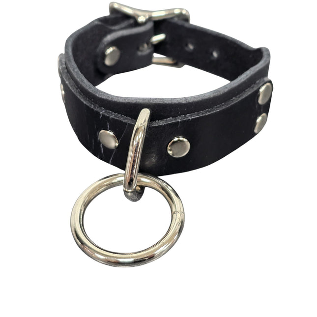 FB418  1 1/4" SKINNY SINGLE  RING BONDAGE CUFF BRACELET
