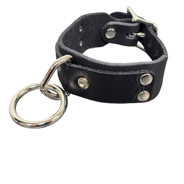 FB418  1 1/4" SKINNY SINGLE  RING BONDAGE CUFF BRACELET
