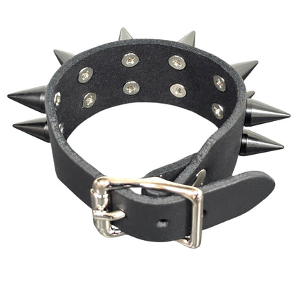 FB425  BUCKLE BRACELET WITH 2 ROW CONE  SPIKES