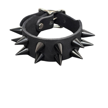 FB425  BUCKLE BRACELET WITH 2 ROW CONE  SPIKES