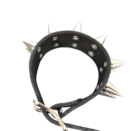 FB425  BUCKLE BRACELET WITH 2 ROW CONE  SPIKES