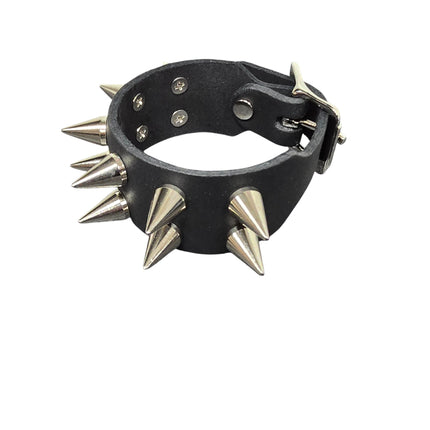 FB425  BUCKLE BRACELET WITH 2 ROW CONE  SPIKES