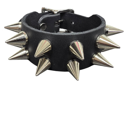 FB425  BUCKLE BRACELET WITH 2 ROW CONE  SPIKES