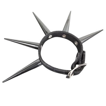 FB426 LONG 5PCS CONE SPIKE SINGLE ROW BUCKLE BRACELET