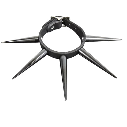 FB426 LONG 5PCS CONE SPIKE SINGLE ROW BUCKLE BRACELET