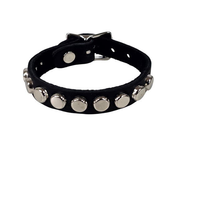 MINI NAILHEAD FLAT ROUND STUDDED BUCKLE  BRACELET