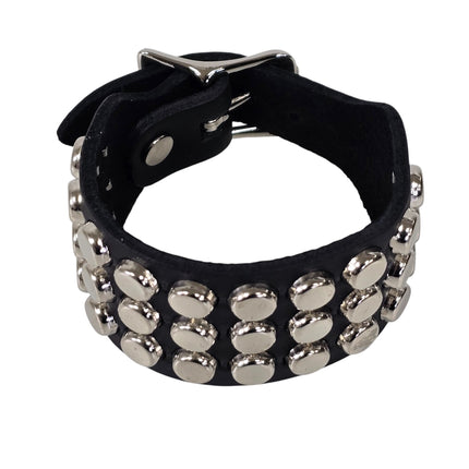 MINI NAILHEAD FLAT ROUND STUDDED BUCKLE  BRACELET
