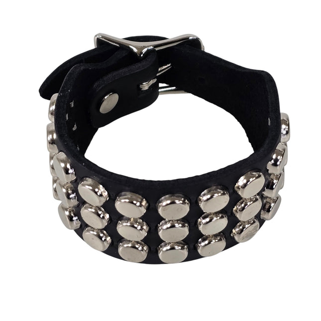 MINI NAILHEAD FLAT ROUND STUDDED BUCKLE  BRACELET