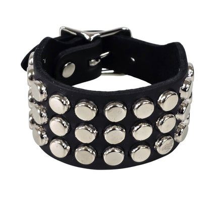 MINI NAILHEAD FLAT ROUND STUDDED BUCKLE  BRACELET