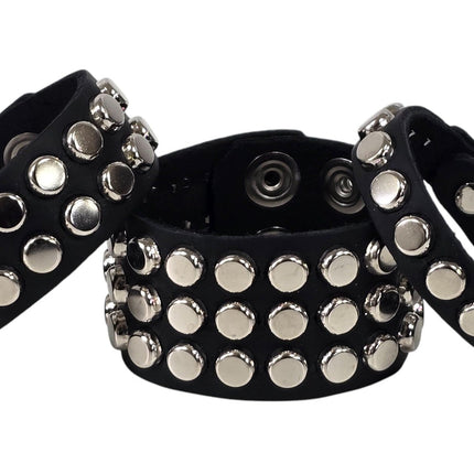 MINI NAILHEAD FLAT ROUND STUDDED SNAP BRACELET