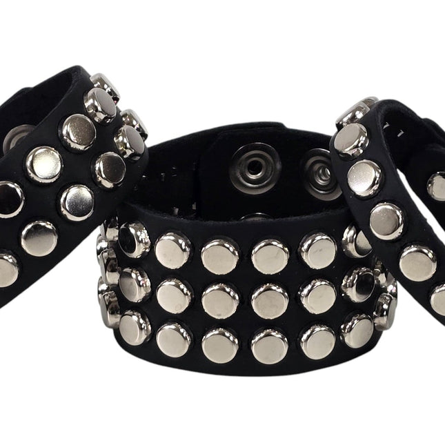MINI NAILHEAD FLAT ROUND STUDDED SNAP BRACELET
