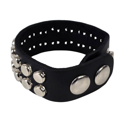 MINI NAILHEAD FLAT ROUND STUDDED SNAP BRACELET