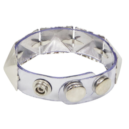 FB440  JUMBO PYRAMID STUDDED LEATHER BRACELET