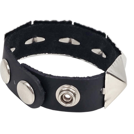 FB440  JUMBO PYRAMID STUDDED LEATHER BRACELET