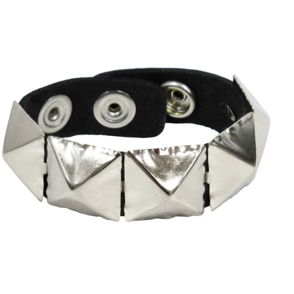 FB440  JUMBO PYRAMID STUDDED LEATHER BRACELET