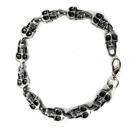 FB991-SIL SKULL CHIAN