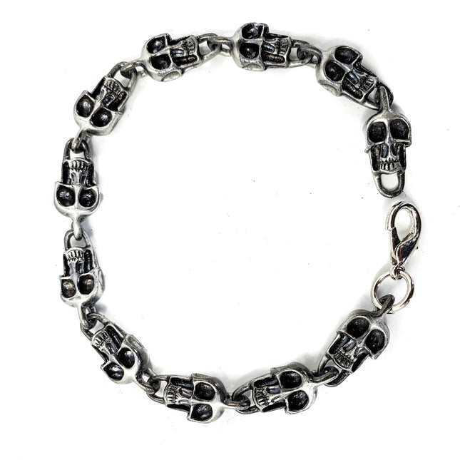 FB991-SIL SKULL CHIAN