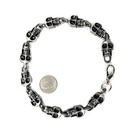 FB991-SIL SKULL CHIAN