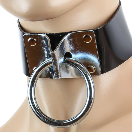FC101VN DOORKNOB WIDE VINYL BONDAGE COLLAR