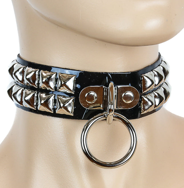 FC106VN VINYL STUDDED BONDAGE COLLAR