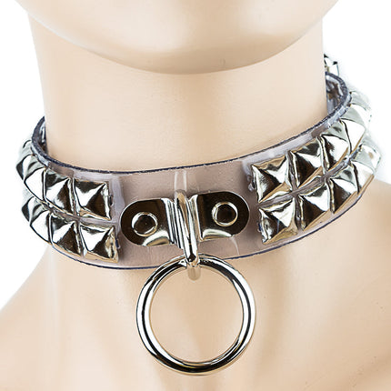 FC106VN VINYL STUDDED BONDAGE COLLAR