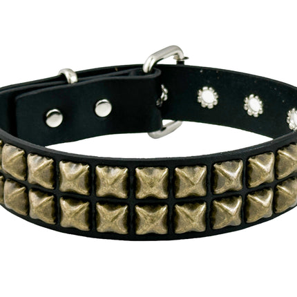 FC109 2 ROW ANTIQUE STUDDED CHOKER