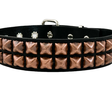 CK140ANT COPPER BRASS SILVER  1  ROW ANTIQUE STUDDED CHOKER