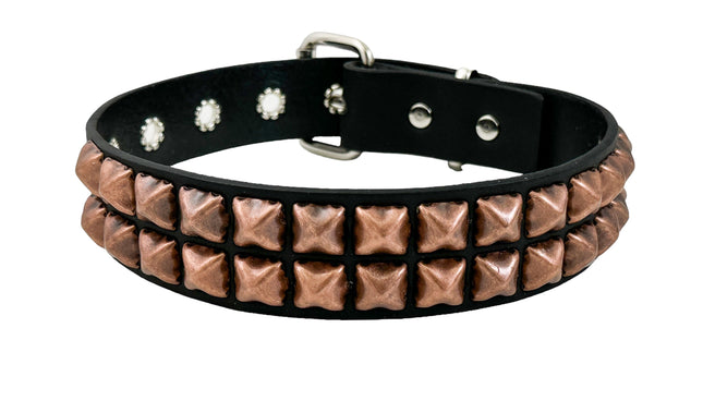 FC109 2 ROW ANTIQUE STUDDED CHOKER