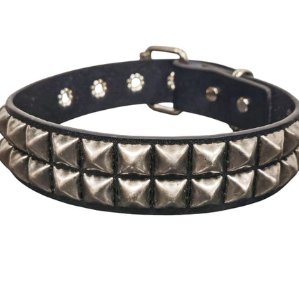 FC109ANT  SILVER  1  ROW ANTIQUE STUDDED CHOKER
