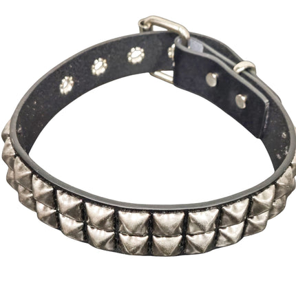FC109ANT  SILVER  1  ROW ANTIQUE STUDDED CHOKER
