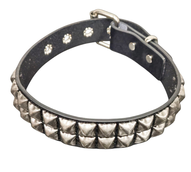 FC109ANT  SILVER  1  ROW ANTIQUE STUDDED CHOKER