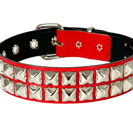 FC109  PATENT NEON STUDDED CHOKER