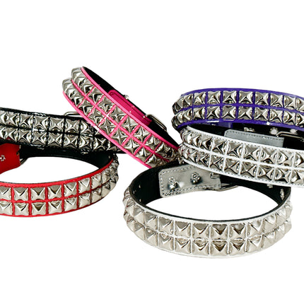 FC109  PATENT NEON STUDDED CHOKER