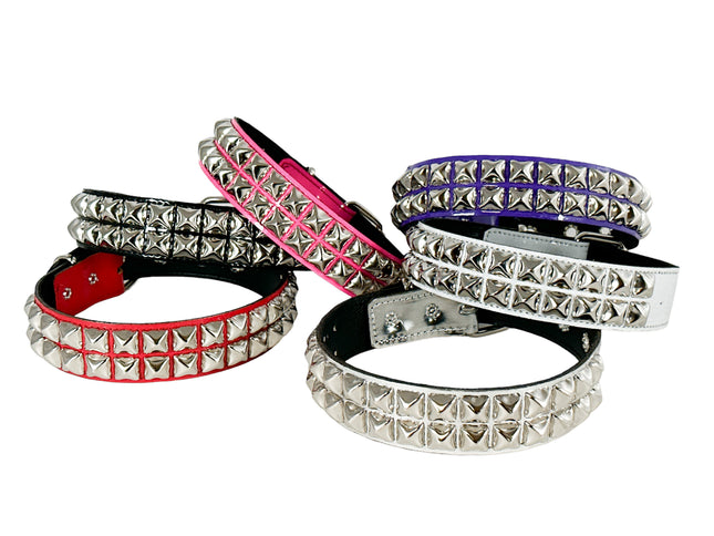 FC109  PATENT NEON STUDDED CHOKER