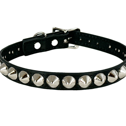 FC121  PATENT NEON LARGE CONE STUDDED CHOKER