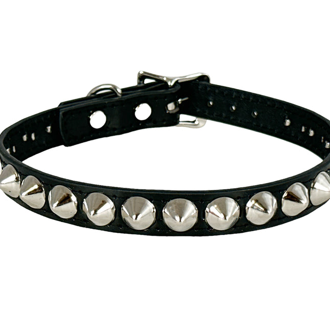 FC121  PATENT NEON LARGE CONE STUDDED CHOKER