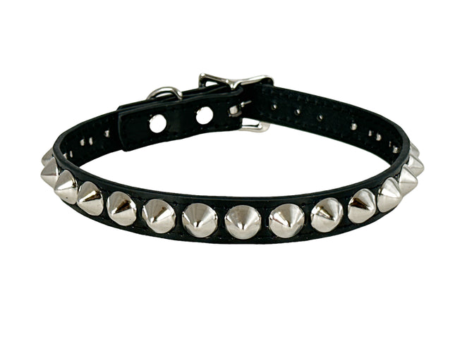 FC121  PATENT NEON LARGE CONE STUDDED CHOKER