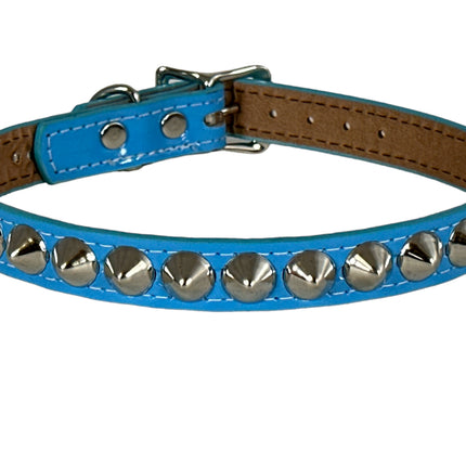 FC121  PATENT NEON LARGE CONE STUDDED CHOKER